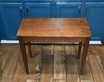 Vintage Pecan Piano Bench