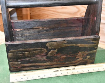 Vintage Wood Tote Tool Box
