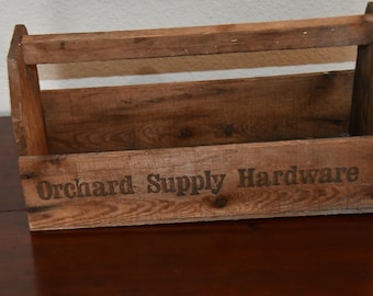 Vintage Wood Tool Tote Box