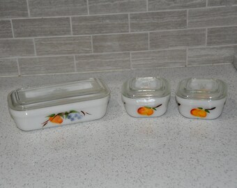 Vintage Fire King Refrigerator Set