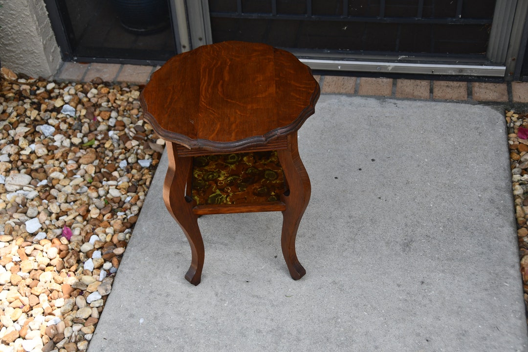 Vintage Oak End Table Etsy