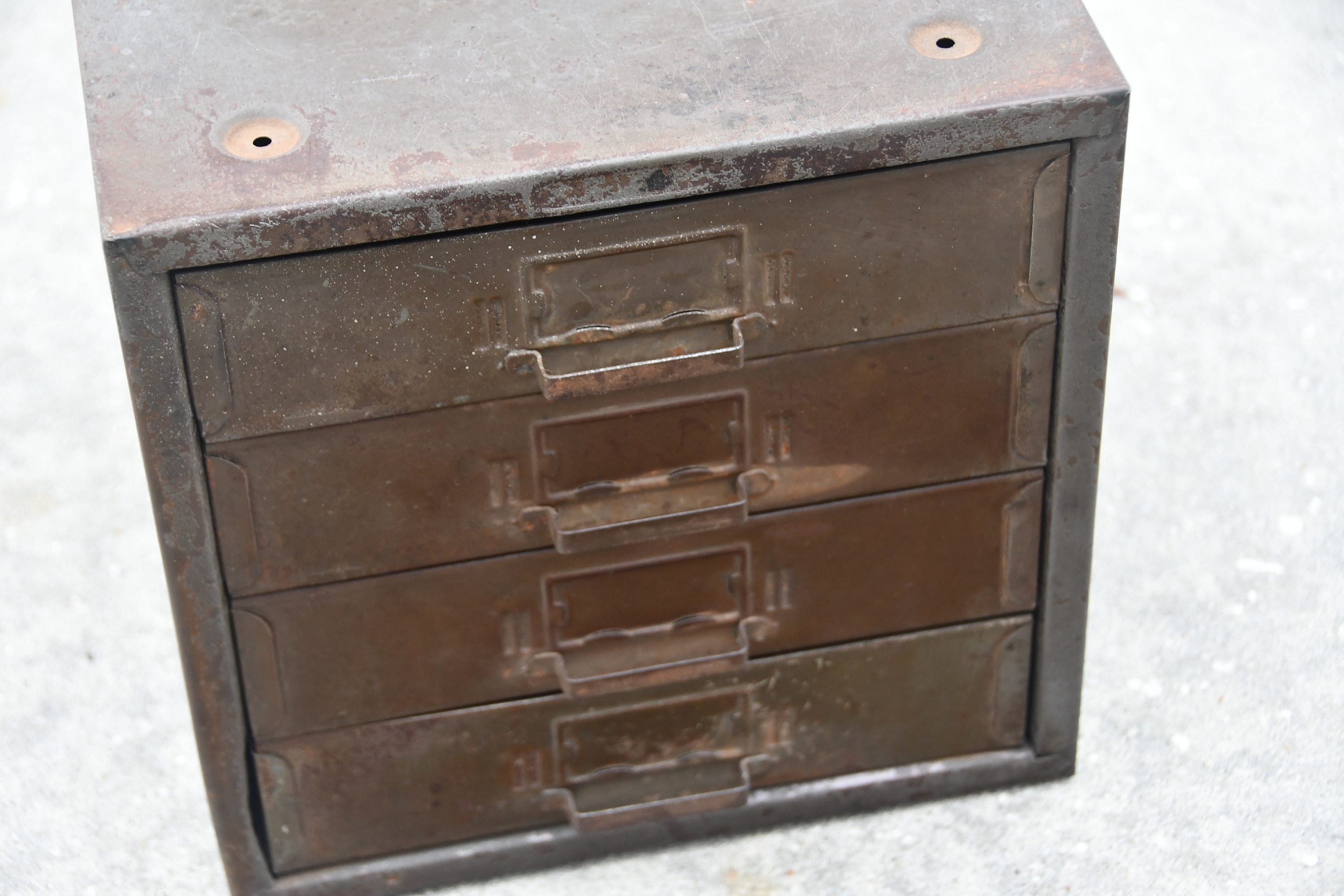 Vintage Metal Parts Cabinet