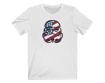 USA Storm Trooper Shirt,Star Wars Empire,American Flag,Patriotic Tee,Unisex Jersey Short Sleeve Tee