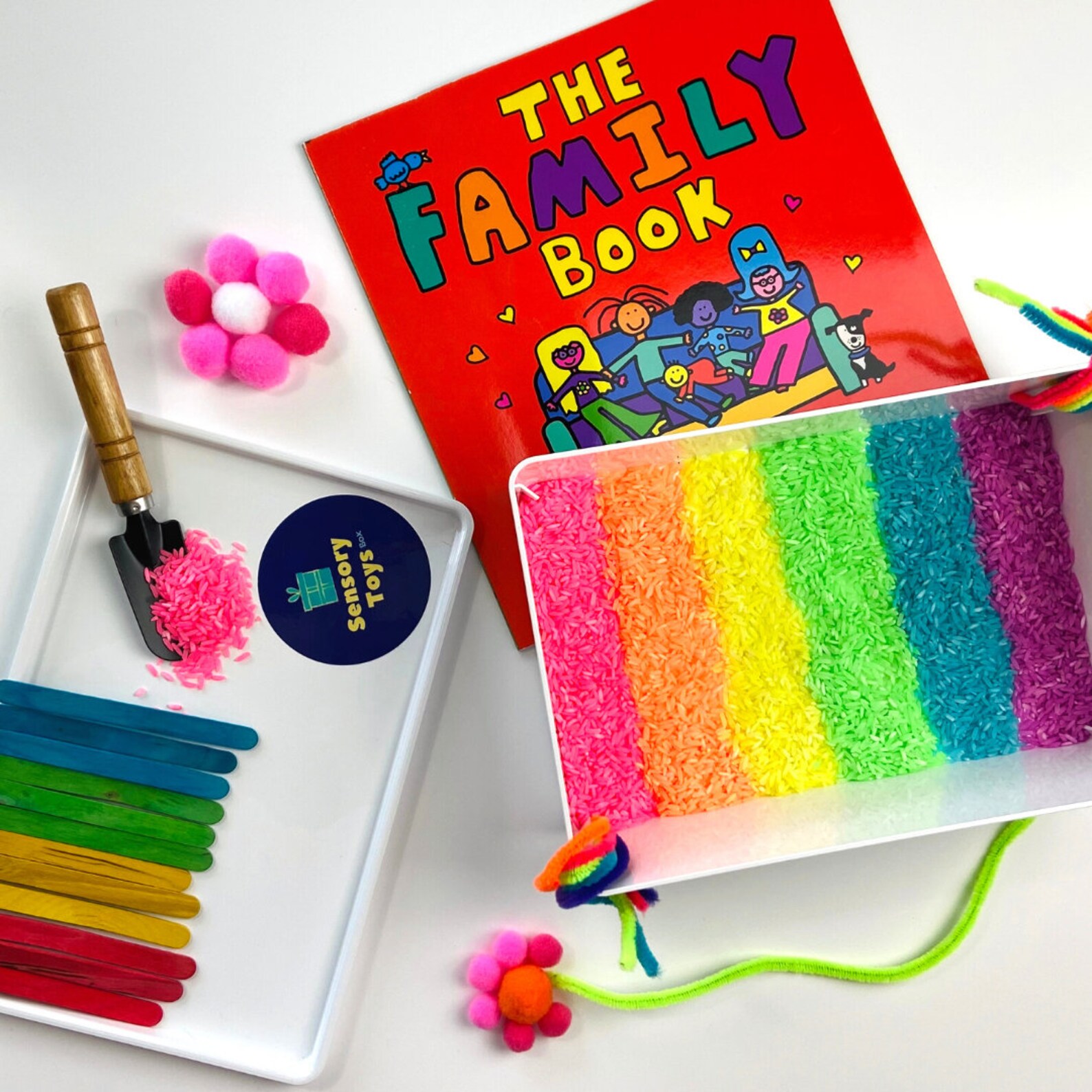 Rainbow Sensory Box for Children Sensory experiences for Etsy