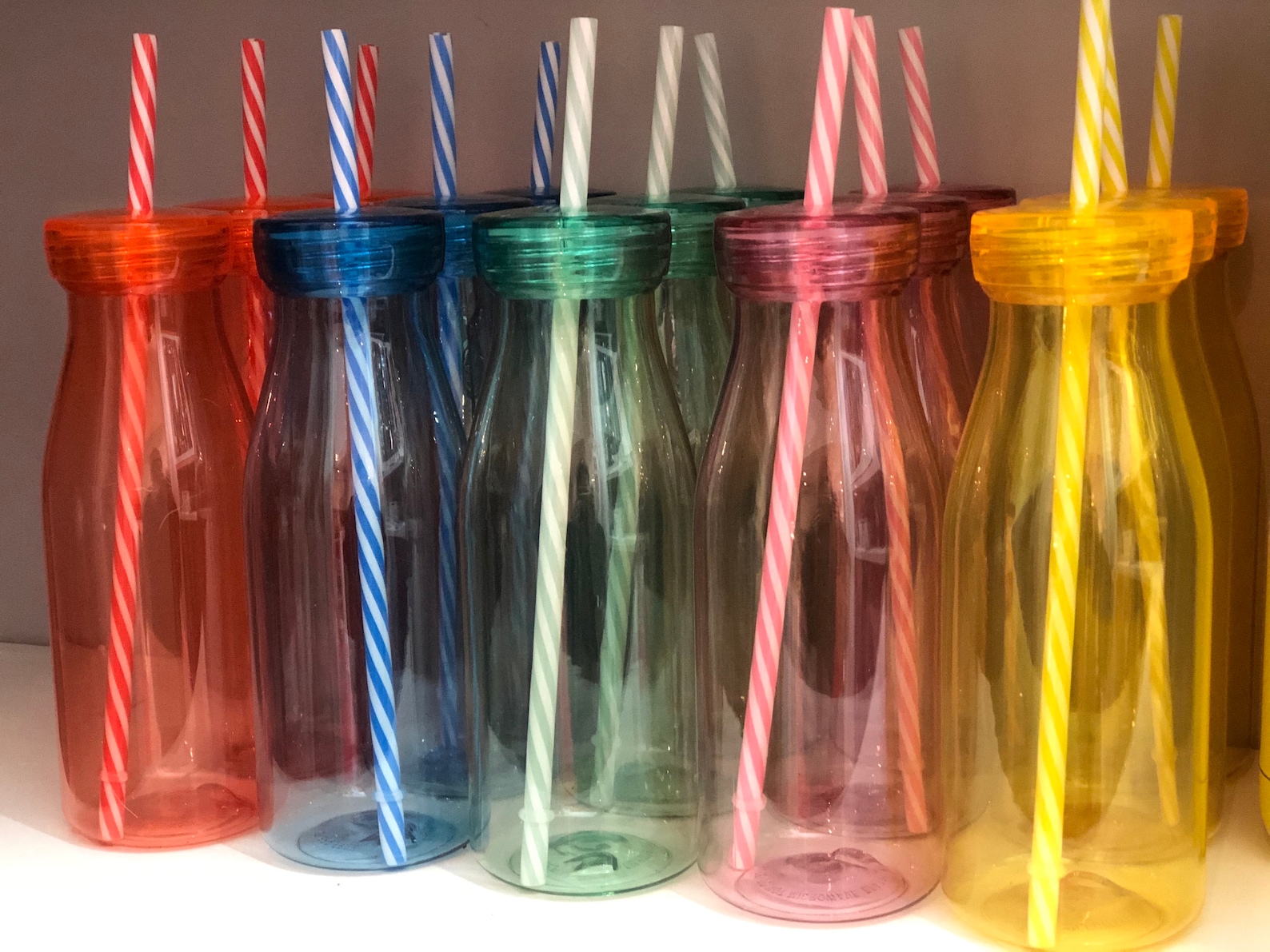 Personalised straw bottle / milkshake bottle/plastic jar Etsy