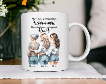 Customizable Friend, Sister, Family Mug, Personalized Portrait Mug