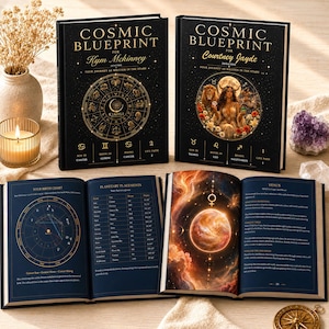 Libro personalizzato per la lettura del tema natale astrologico, 170 pagine, un regalo prezioso per lui o per lei.
