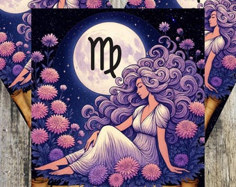 Virgo Moon Traits Digital Download – Printable Zodiac Wall Art, Astrology Décor
