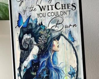 Targa In Metallo Vintage LINQWkk 'We Are The Granddaughters Of The Witches You Couldn't Burn' – 20x30 Cm, Decorazione Parete