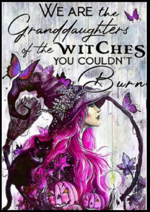 Targa In Metallo Vintage LINQWkk 'We Are The Granddaughters Of The Witches You Couldn't Burn' – 20x30 Cm, Decorazione Parete