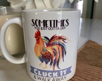 BECHUSKY Funny Chicken Mug – 11oz Or 15oz Ceramic Coffee Cup For Chicken Lovers, Gift For Her