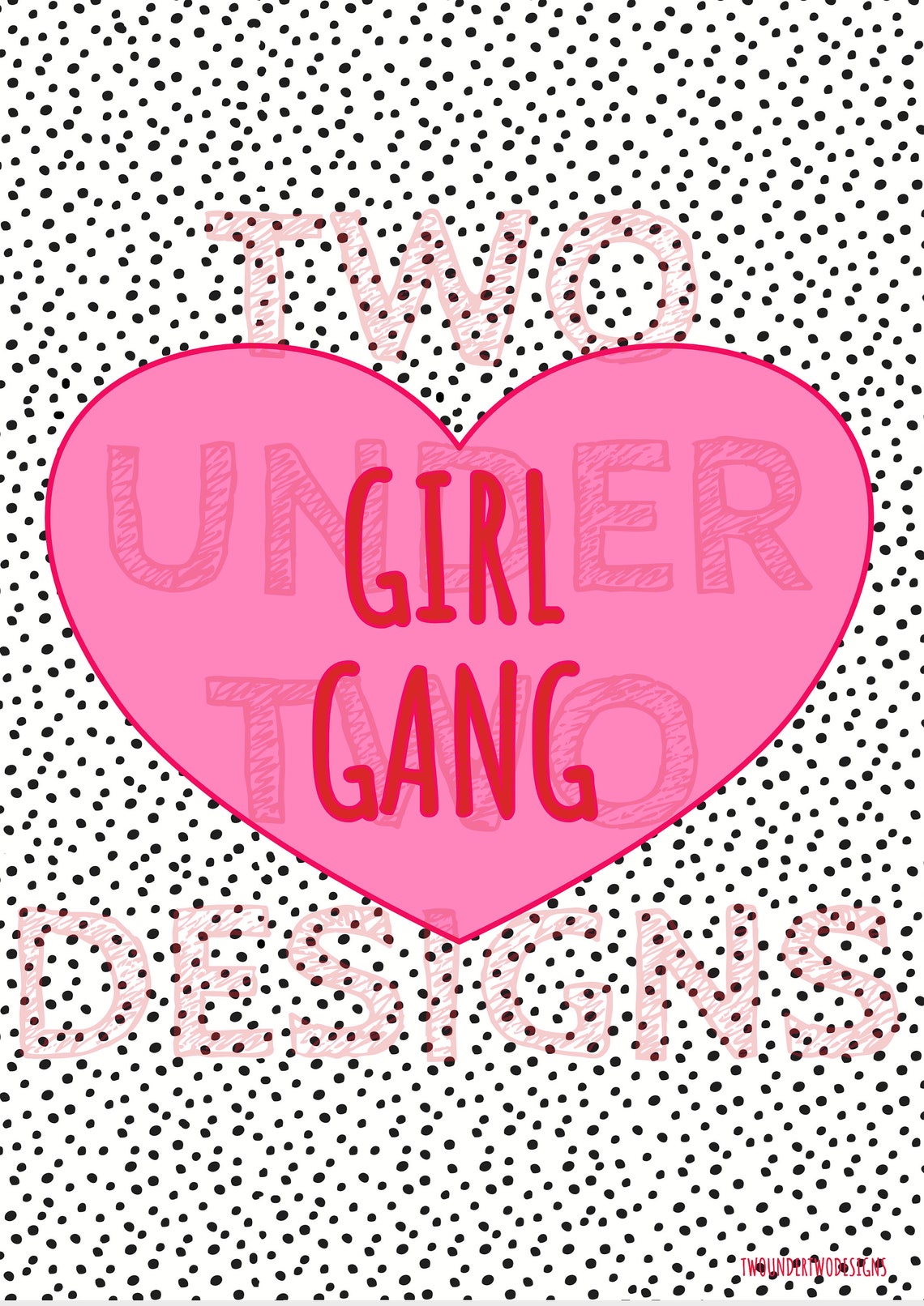 Girl Gang Portrait Wall Art Print Etsy Sweden
