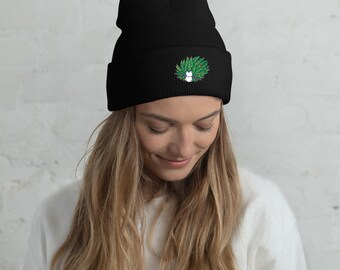 Sheep Leaf Nudibranch Cuffed Beanie