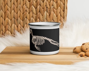 Seal Skeleton Enamel Mug | Animal Skeleton Caping Cup | Seal Skull | Salish Sea