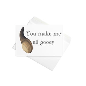 Geoduck Valentines Card | Love card | “you make me all gooey” | Valentines Day Card