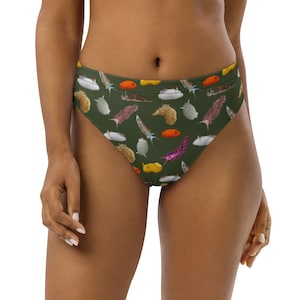 Salish Sea Nudibranch Recycled high-waisted bikini bottom