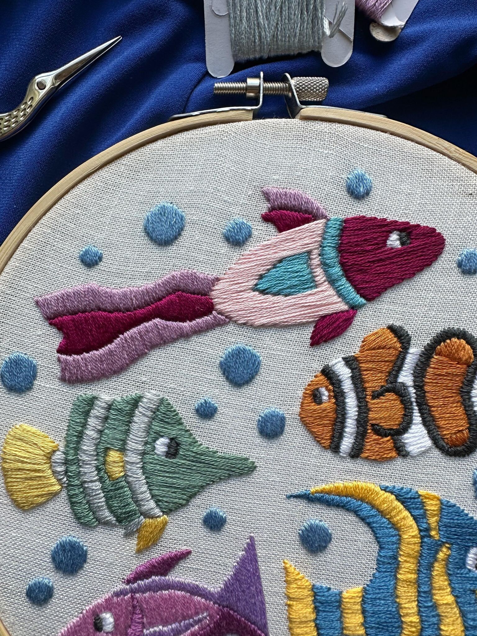 Fish Embroidary Pattern PDF Pattern, Tropical Fish, Embroidery Pattern, Summer Design, Animal ...