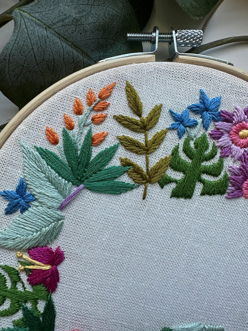 Picture Idea: Pdf Pattern Tropical Plants Botanical Embroidery Instax Mini