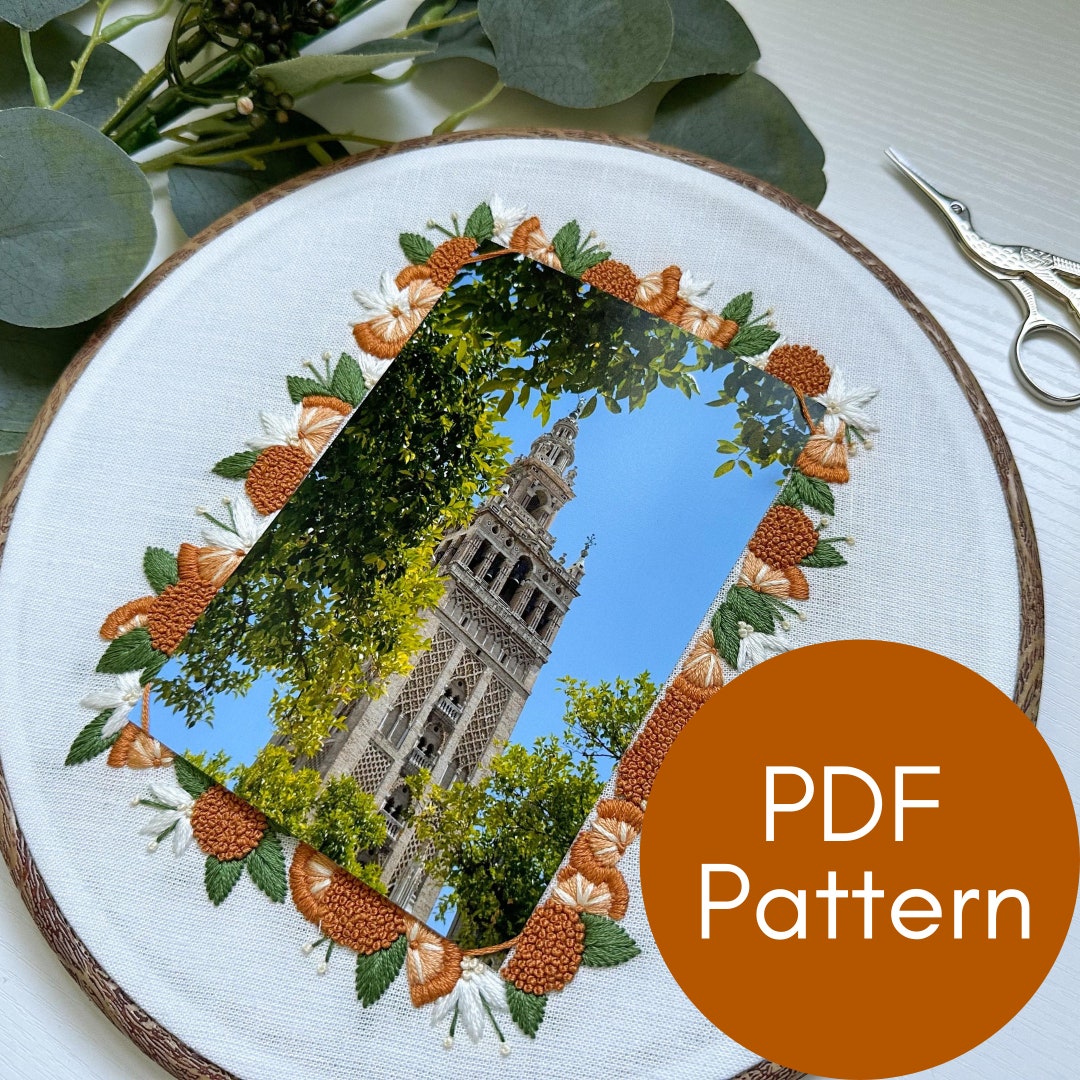 PDF Pattern, Oranges, Embroidery Pattern, 4x6