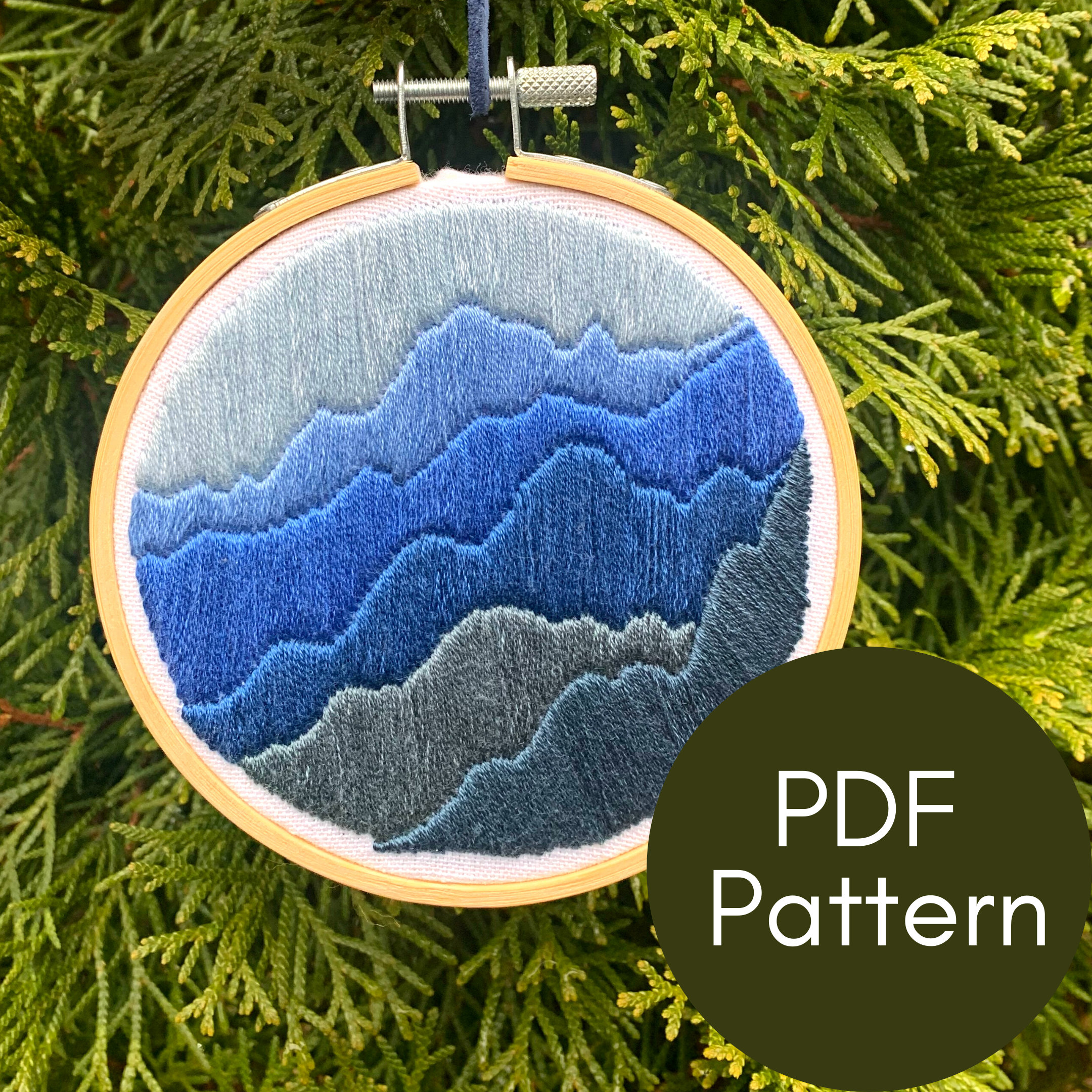 PDF Pattern, Mountain Range, Embroidery Pattern, Camping, Mountains - Etsy