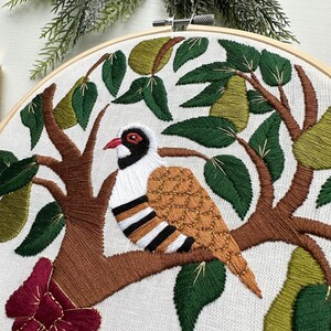 PDF Pattern, Partridge in a Pear Tree, Christmas Embroidery, Bird Craft ...