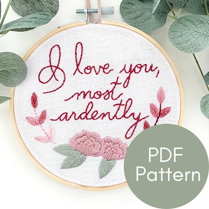 Wzór PDF, Kocham Cię Najgoręcej, Cytat Duma i Uprzedzenie, Wzór Haftu
