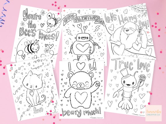 Valentine's Day Coloring Page Printable Coloring Sheets