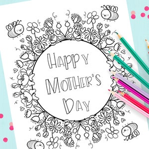 Pagina da colorare per la festa della mamma, Pagina da colorare dell'ape 303