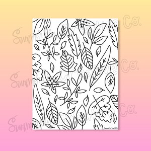 Pode incluir: Impress&atilde;o em preto e branco de arte linear com um padr&atilde;o de v&aacute;rias folhas e ramos. A impress&atilde;o &eacute; sobre fundo branco e tem um design simples e minimalista.