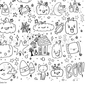 Pu&ograve; includere: Un'attivit&agrave; di conteggio stampabile a tema Halloween in bianco e nero con una variet&agrave; di personaggi spettrali e carini, tra cui zucche, mais dolce, un ragno, un gatto, un fantasma, una casa stregata e stelle. I numeri da 1 a 20 sono inclusi nel design.