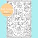 Giant Coloring Poster Cupcake Printable Coloring Page Instant Download ...