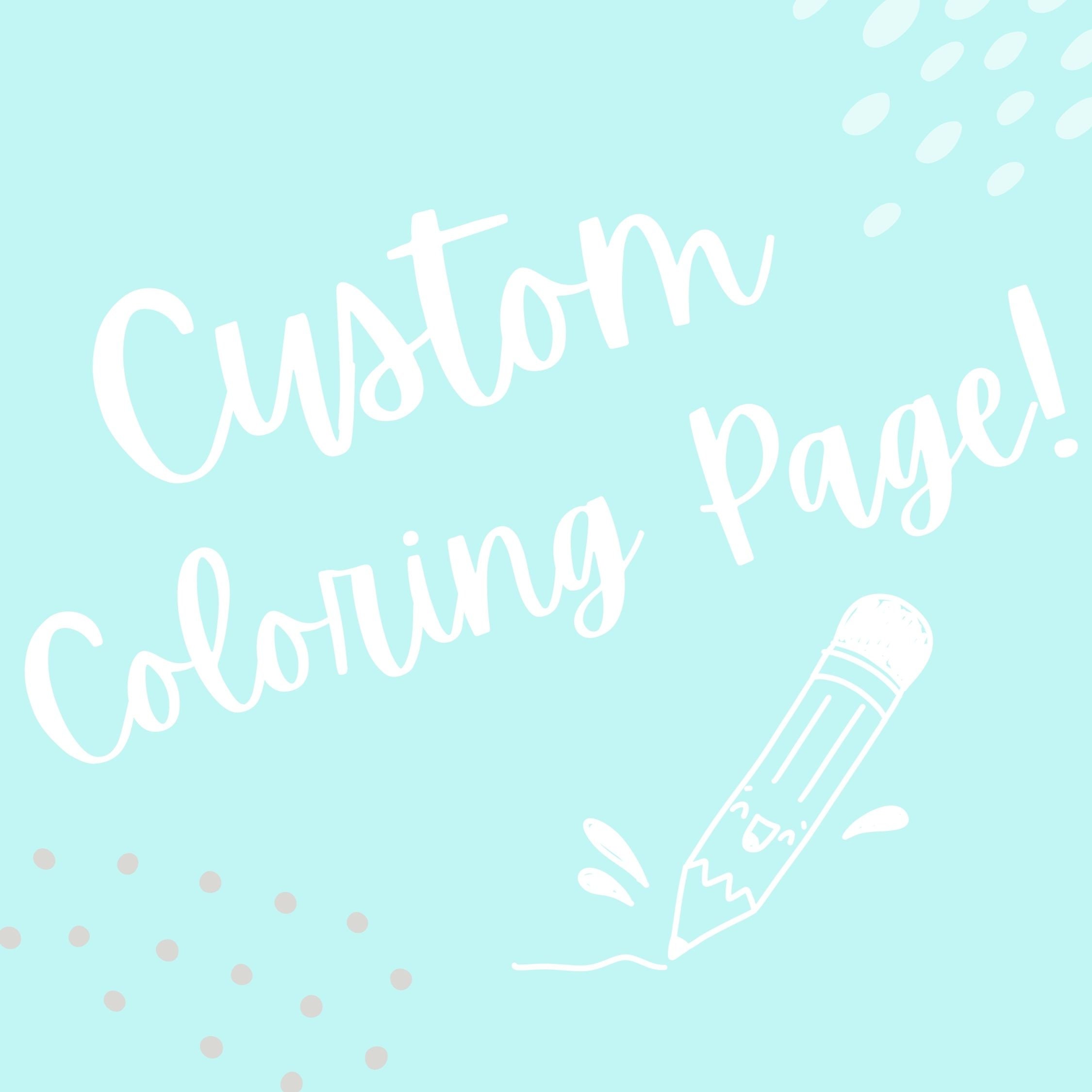 Custom Coloring Page Hand Drawn and Personalized for You - Etsy