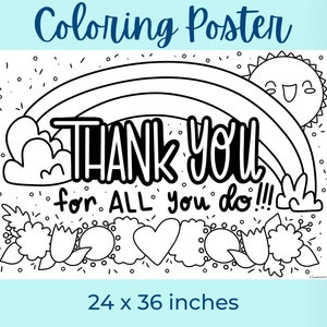 Teacher Appreciation Giant Coloring Poster Printable