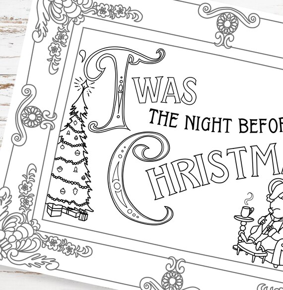 Twas The Night Before Christmas Really Big Coloring Book (12X18)