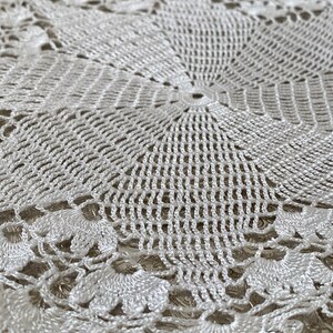 Crochet doily, handmade, knitted, tablecloth, perfect gift for your mother or decoration idea,  height 9.5 inch white