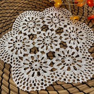 Crochet doily,knitted,tablecloth, wedding doily, great home accessories, elegant gift idea 8 inch 22 cm