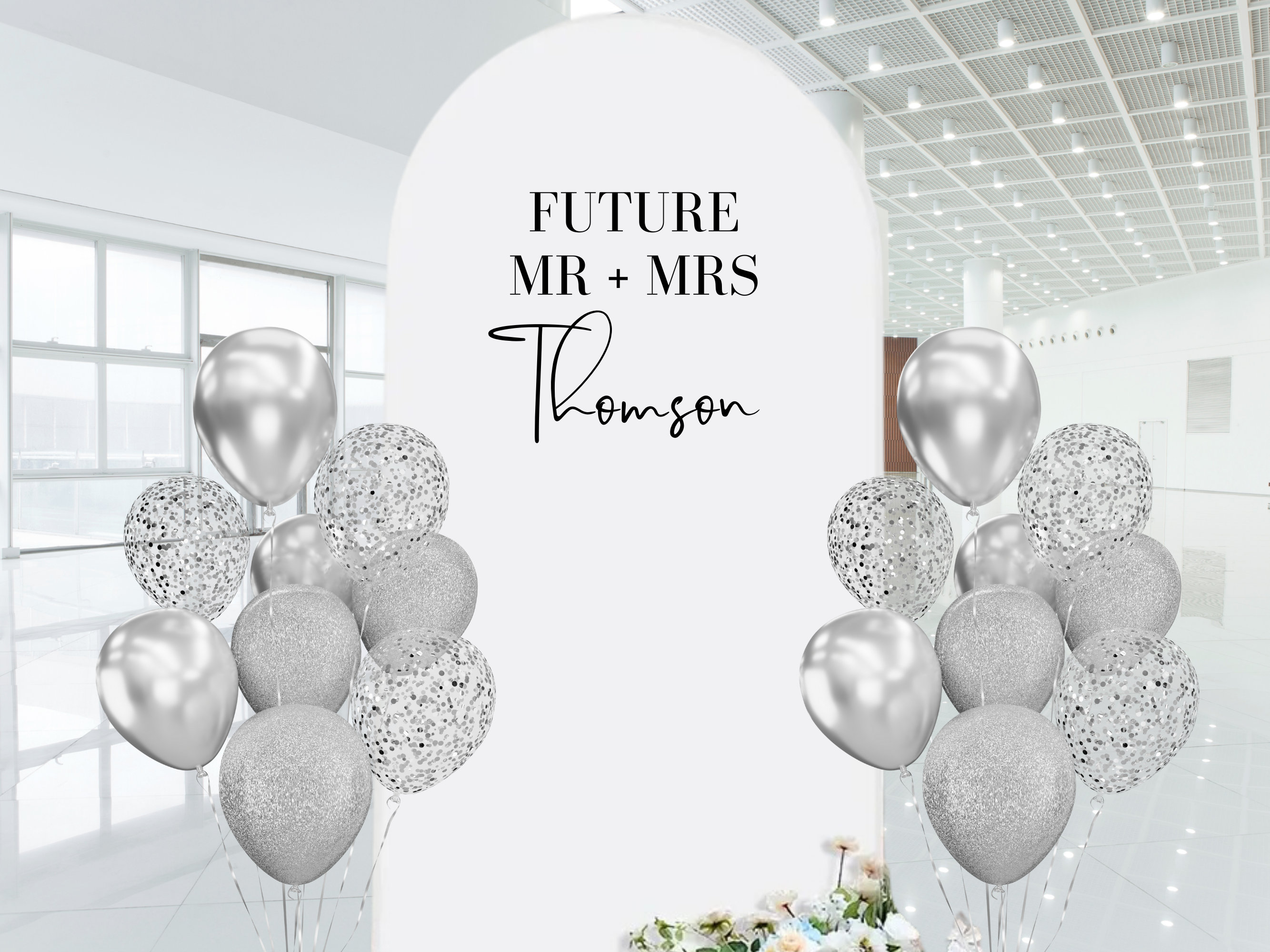 Future Mr and Mrs Bridal Shower Decal, Personalized Bridal Shower Decal ...
