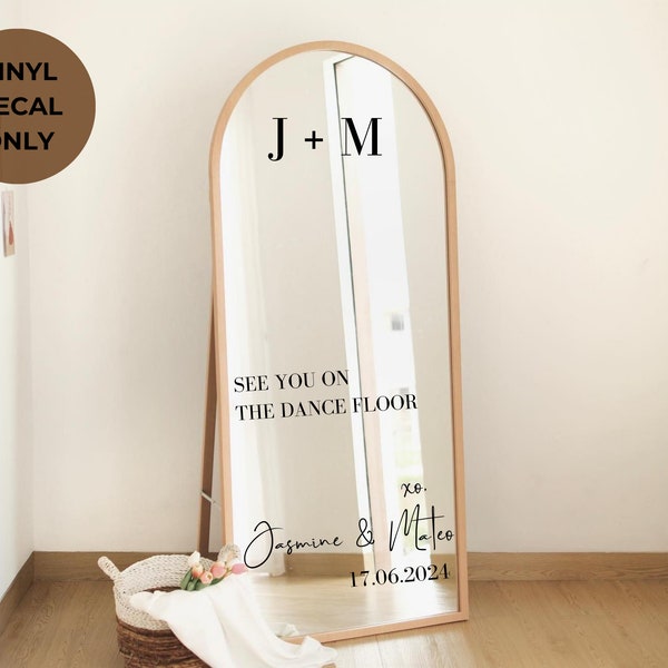 À bientôt sur la piste de danse, sticker mariage miroir, sticker miroir mariage, enseigne de réception de mariage, sticker mariage, enseigne de bienvenue de mariage