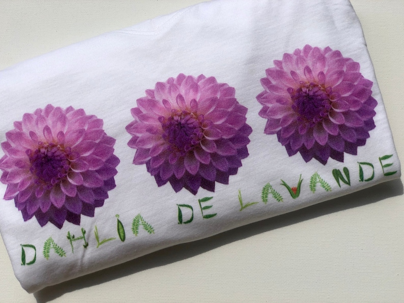 Women's Nightshirt/ Women's Loungewear/Dahlia De Lavande Design/ T-shirt dress/ White cotton shirt Bild 5