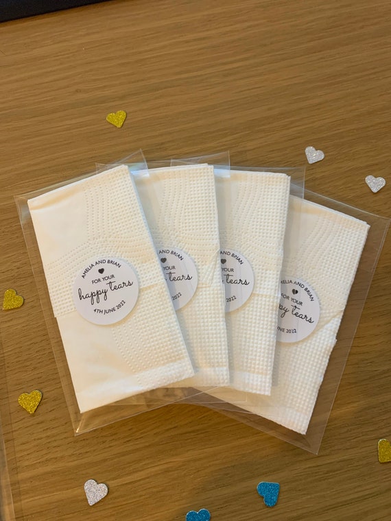 For Your Happy Tears Wedding Tissue Packet pre-assembled - Etsy