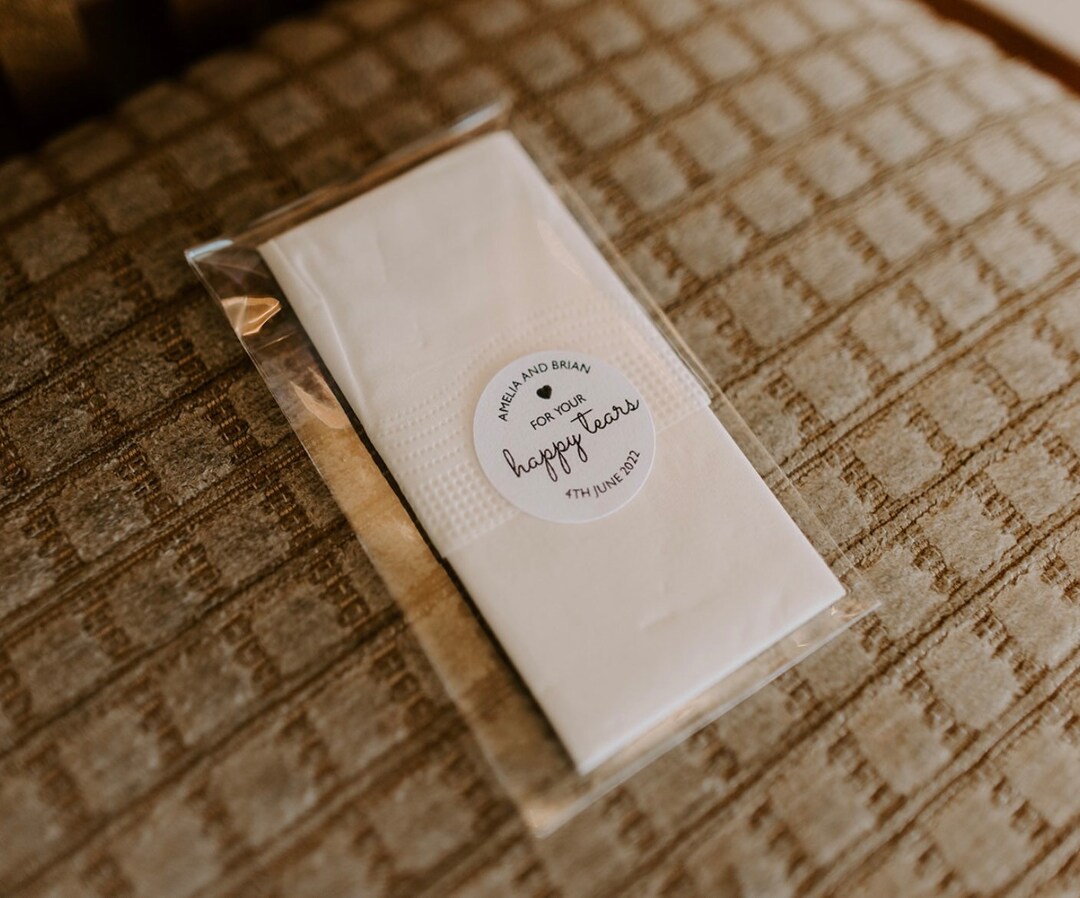For Your Happy Tears Wedding Tissue Packet pre-assembled - Etsy