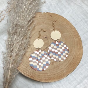 Boho Winter Dangle 5 | handmade polymer clay earrings | dangle boho earrings | polymer clay and nickel-free brass