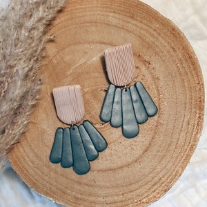 Boho Winter Marlowe | handmade polymer clay earrings | dangle boho earrings | polymer clay and nickel-free brass