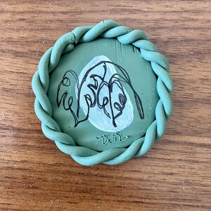 Mini-ronde snuisterijschaal van polymeerklei 2
