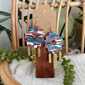 Dream | handmade polymer clay earrings | dangle boho earrings | polymer clay and nickel-free brass