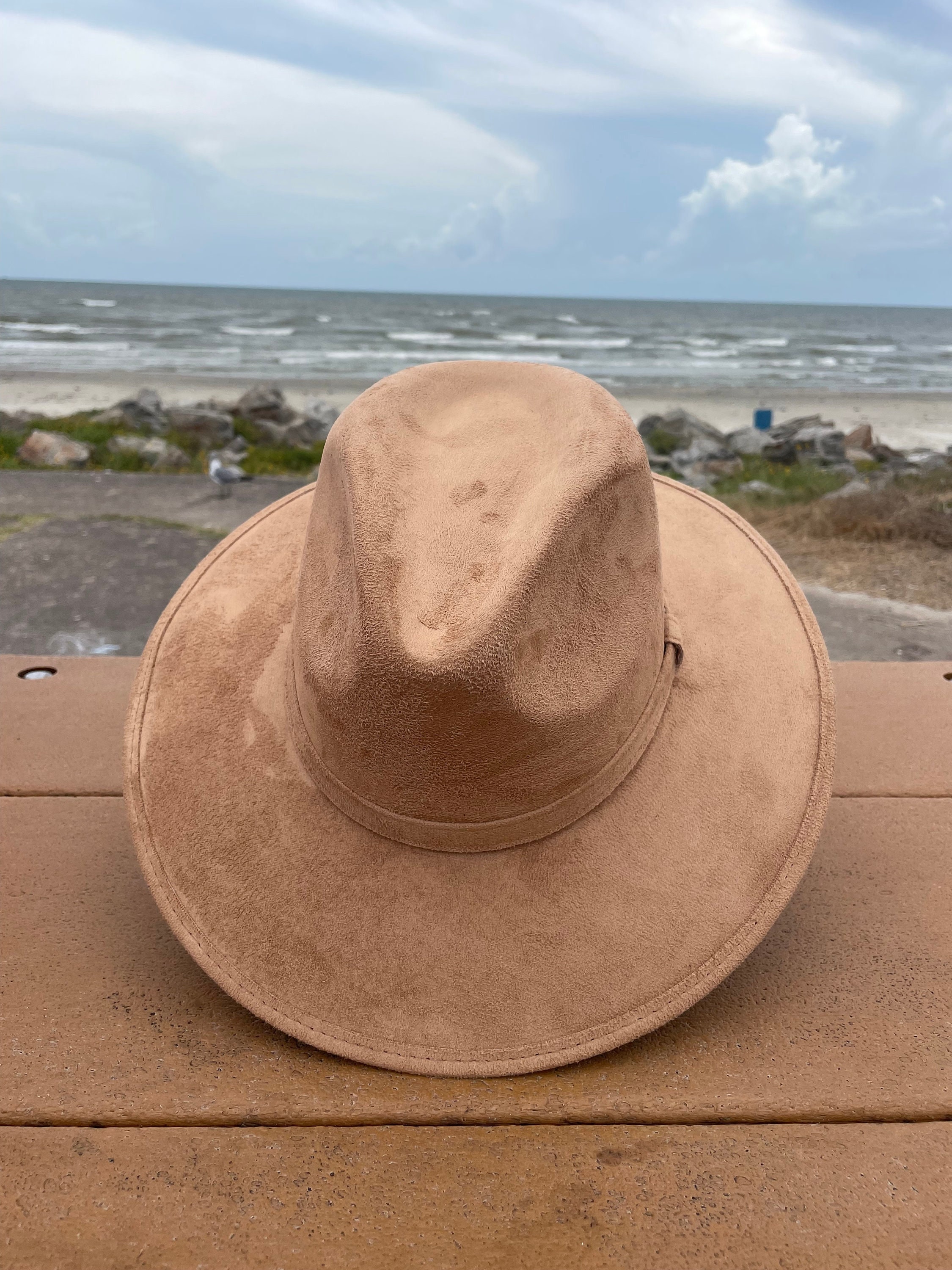 Dorfman Pacific Men's One-Piece Canvas Faux Leather-Trim Safari Hat