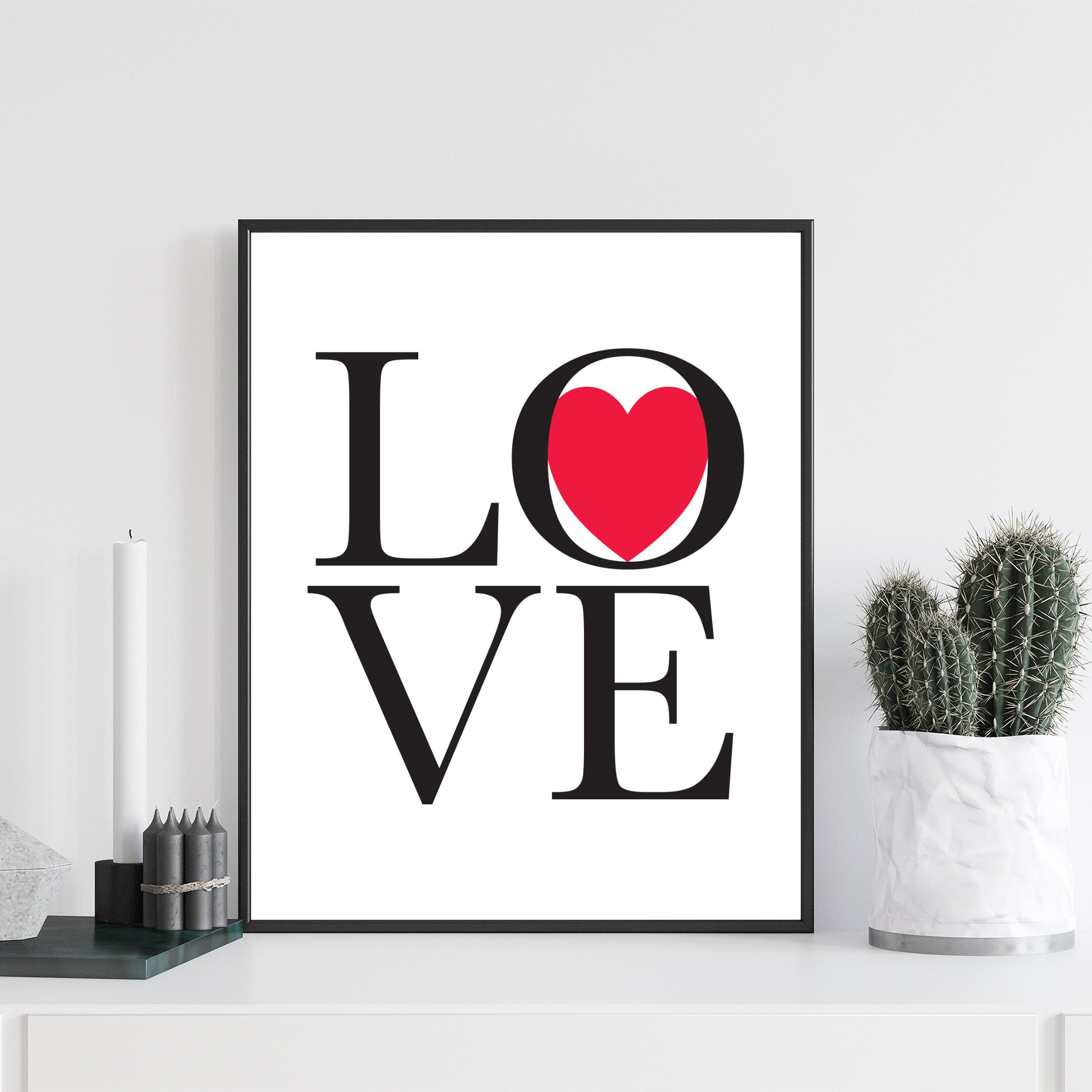 Love Love Art Love Printable Printable Art Downloadable | Etsy