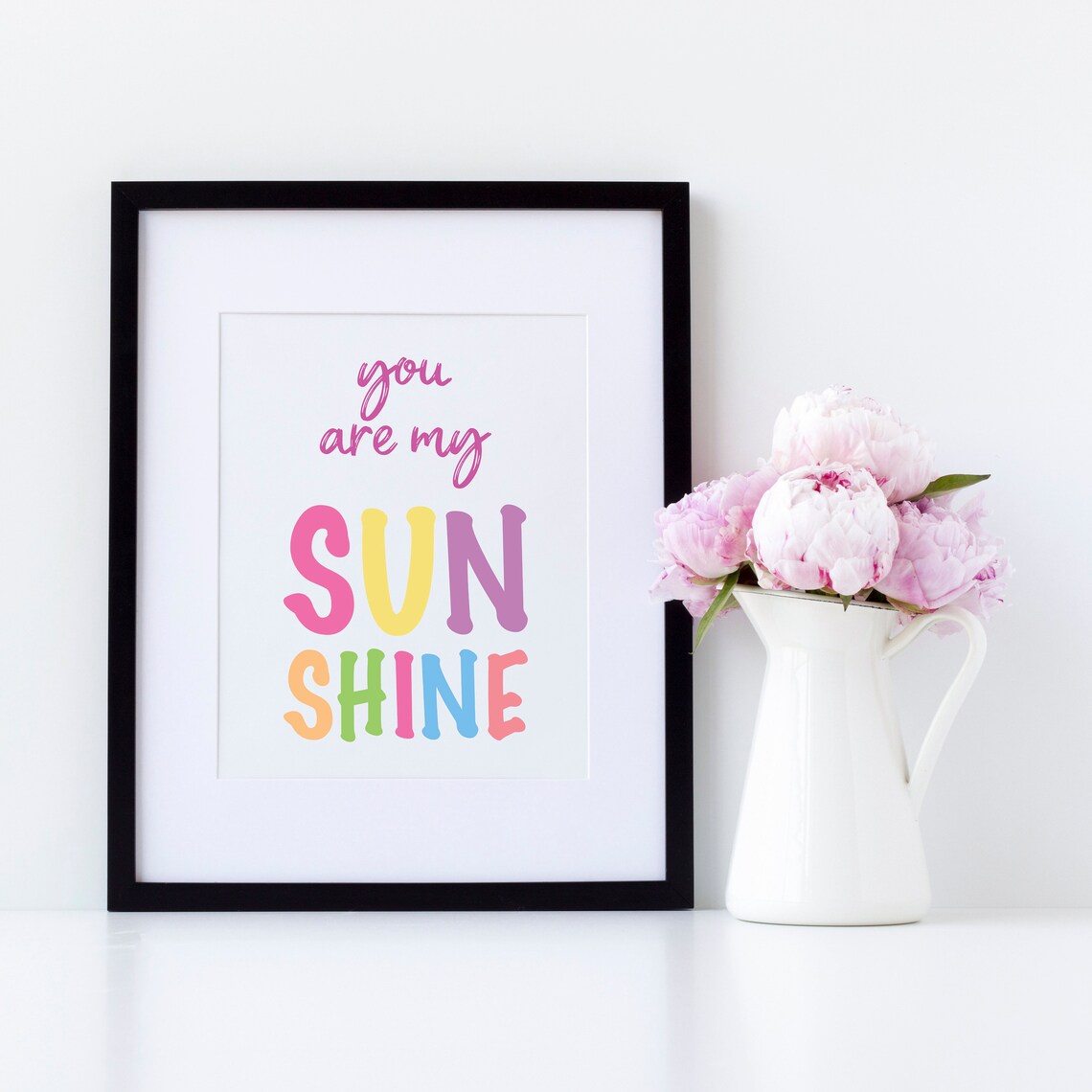 You Are My Sunshine Girl Nursery Printable Art Downloadable Etsy