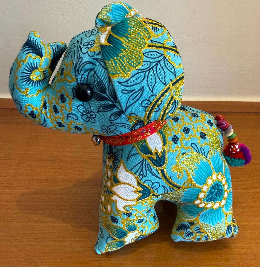 Handmade Thai Elephant Plush Toy – 6 Inch Stuffed Animal Decor - Etsy