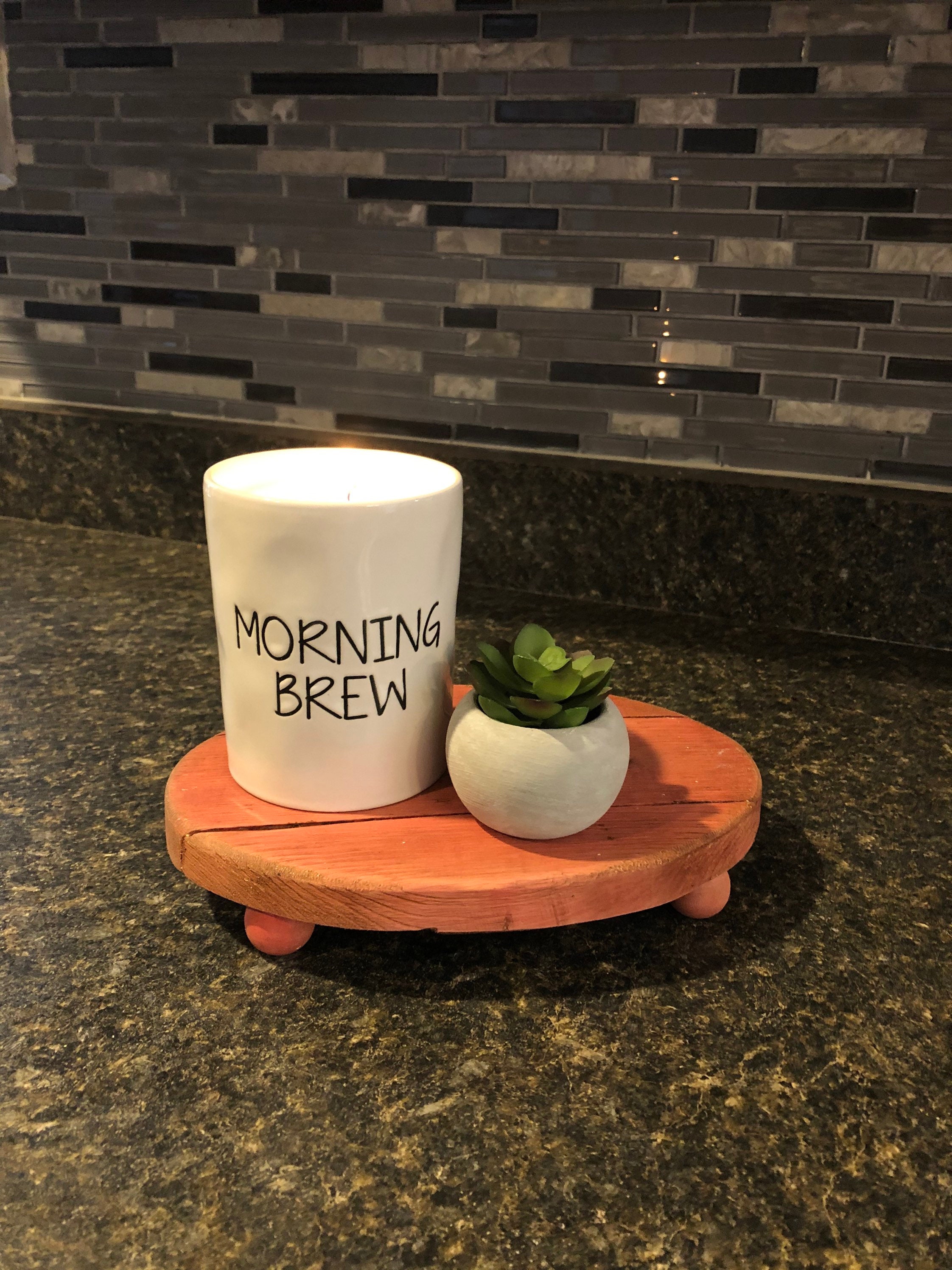 Small, Wood Riser With Ball Feet ~ Farmhouse Riser ~ Reclaimed Pallet ...